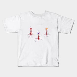 Bacteriophage virus, Kids T-Shirt